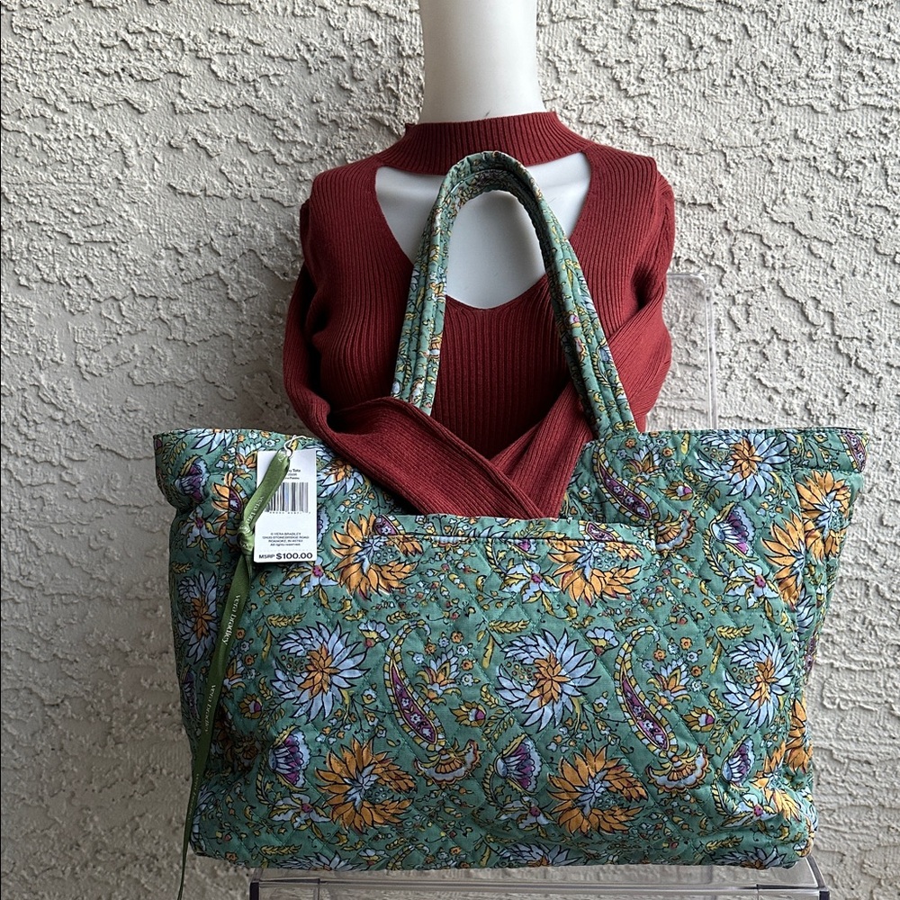 VERA BRADLEY Hathaway Tote 50299-20256 Gemstone Paisley-brand new, never used. - Picture 10 of 14
